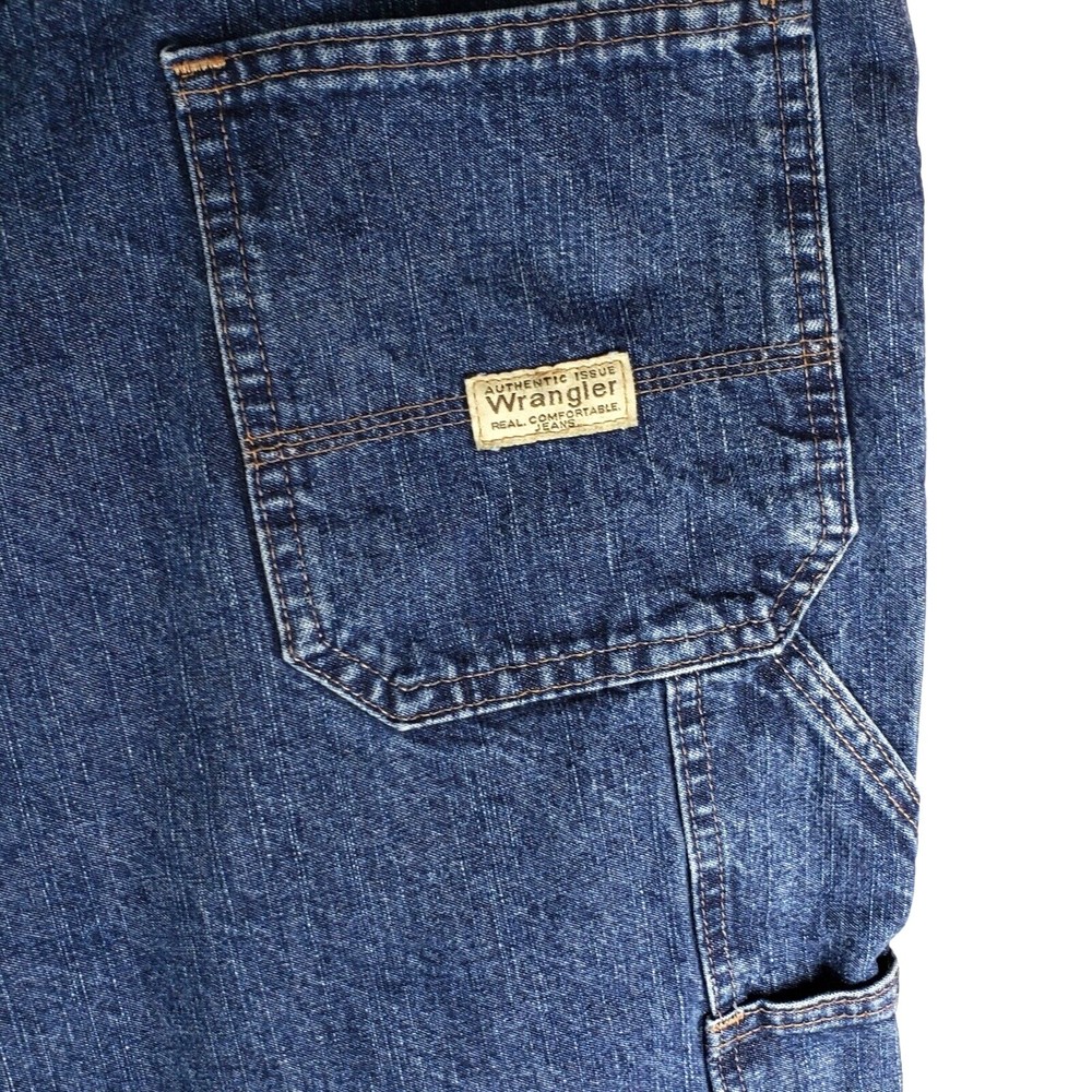Wrangler Carpenter Mens Shorts Size 42 Regular Inseam 10‎ Blue Denim 100% Cotton - Picture 5 of 7
